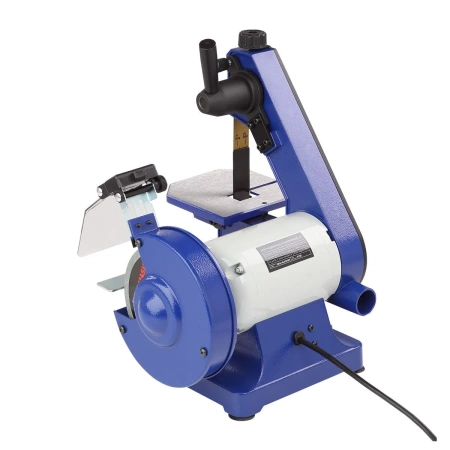 Точило Belmash MBG-150/25L (370Вт, 1круг 150х12.7/20мм.лента: 25,4х762мм.2980об/мин)